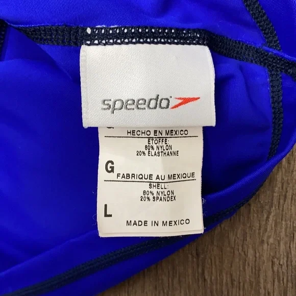 Speedo Men's Royal/Navy Blue Block The Burn UV Protection Rash Guard - Picture 5 of 5